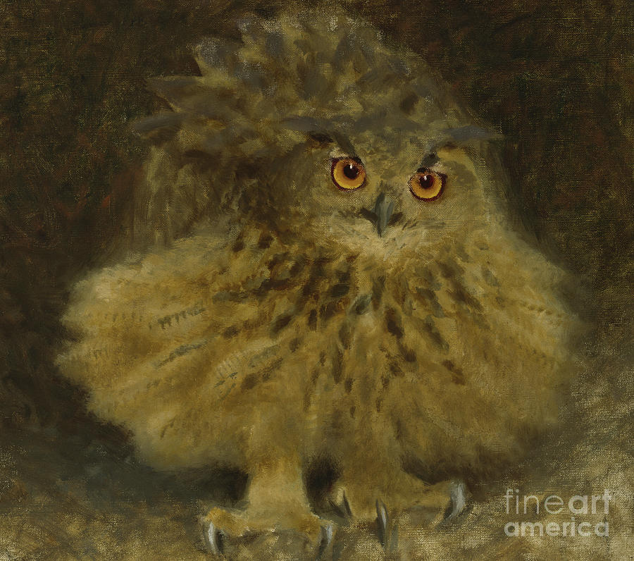 An Eagle Owl, 1905 Painting by Bruno Andreas Liljefors