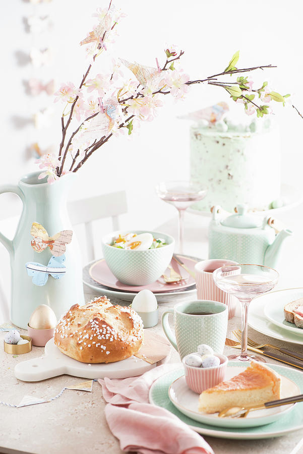 An Easter Brunch With Sweet And Savoury Dishes Photograph by Fotografie-lucie-eisenmann
