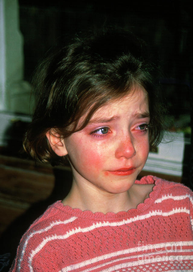 An Eight Year Old Girl Crying Photograph by Mark Clarke/science Photo  Library - Fine Art America
