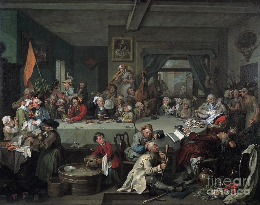 Politician Painting - An Election Entertainment, 1755 by William Hogarth