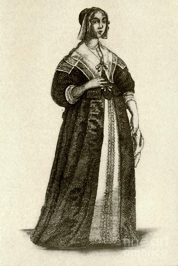 An English Lady In House Dress Drawing by Print Collector