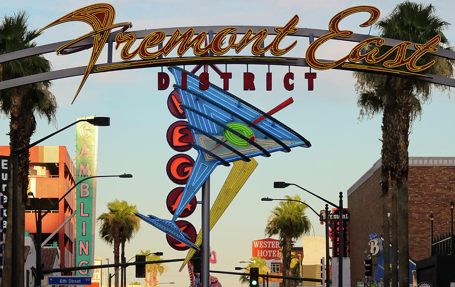 An Entrance To The Fremont East District, Las Vegas, Nv, Usa Photograph