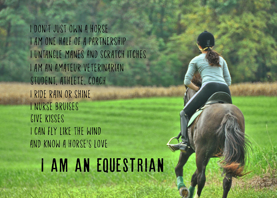 AN EQUESTRIAN quote Photograph by Dressage Design
