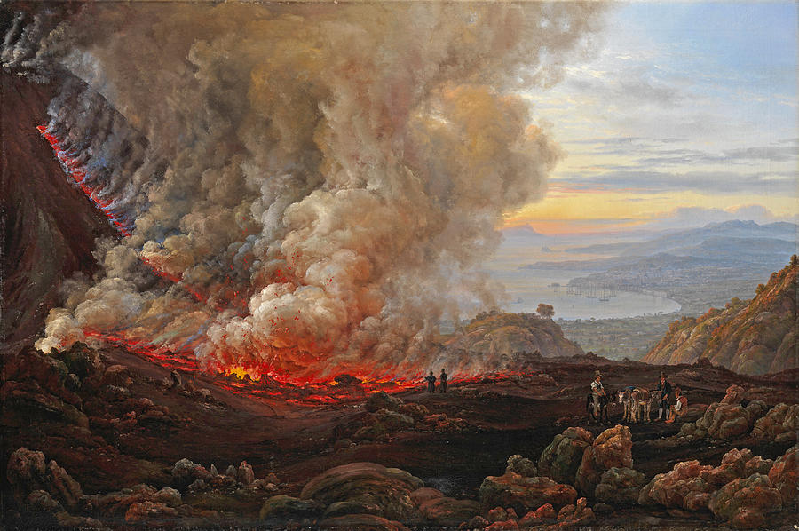 An Eruption of Vesuvius Painting by Johan Christian Dahl