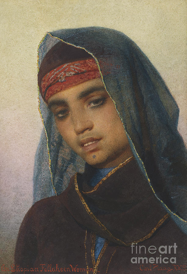 An Ethiopian Fellaheen Woman Painting by Carl Haag