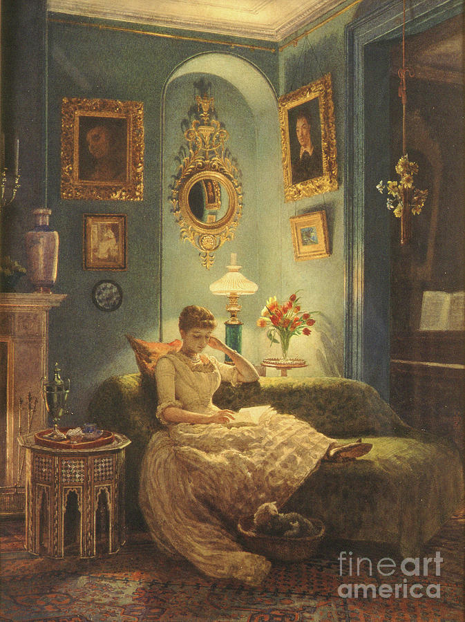 An Evening At Home, 1888 Painting by Edward John Poynter An Evening At Home, 1888 Painting by Edward John Poynter