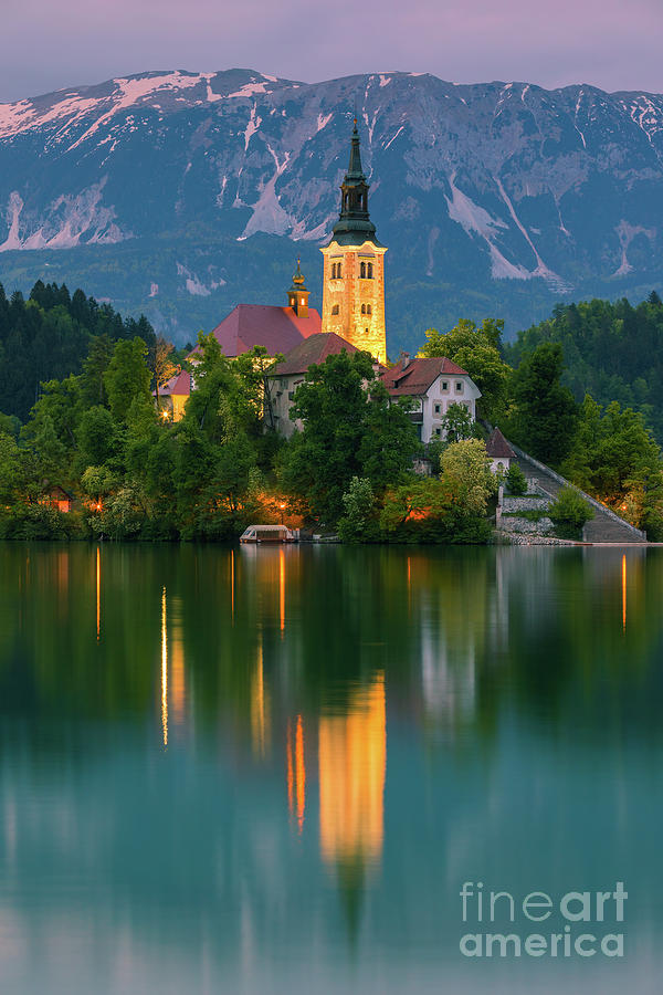 An evening at Lake Bled, Slovenia Photograph by Henk Meijer Photography