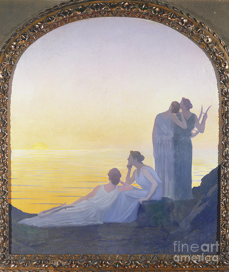 An Evening In Ancient Times, 1908 Painting by Alphonse Osbert