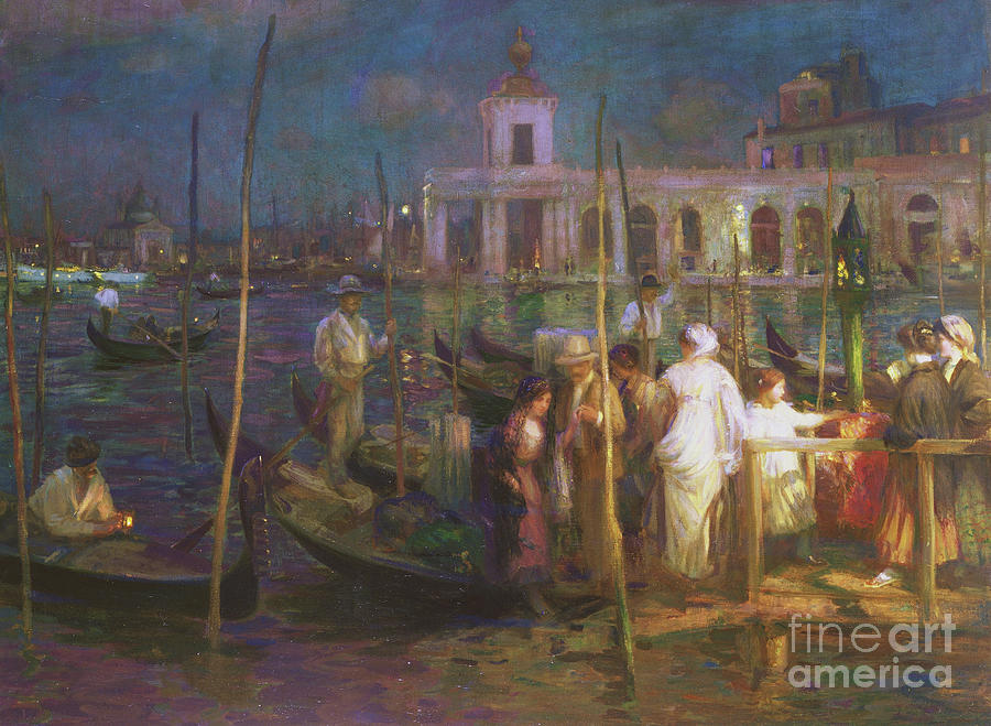 An Evening in Venice, circa 1910 Painting by Charles Hodge Mackie