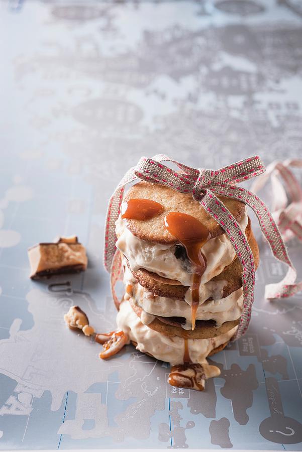 An Ice Cream And Spiced Biscuit Sandwich Photograph by Great Stock!