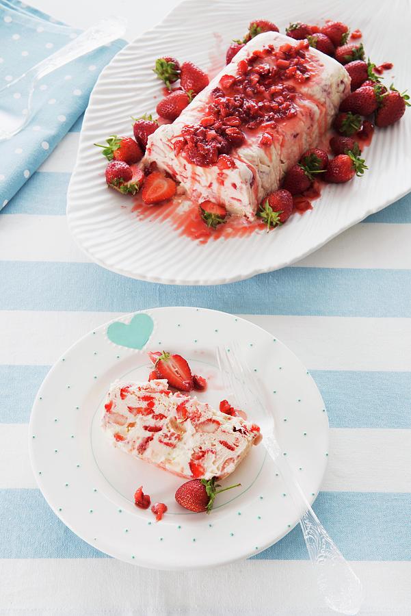 An Ice Cream Dessert With Berries And Meringue Photograph by Great Stock!