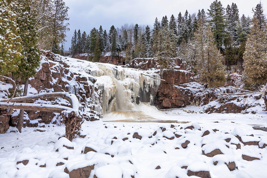 An Icy Gooseberry Lower Falls Photograph by Susan Rissi Tregoning