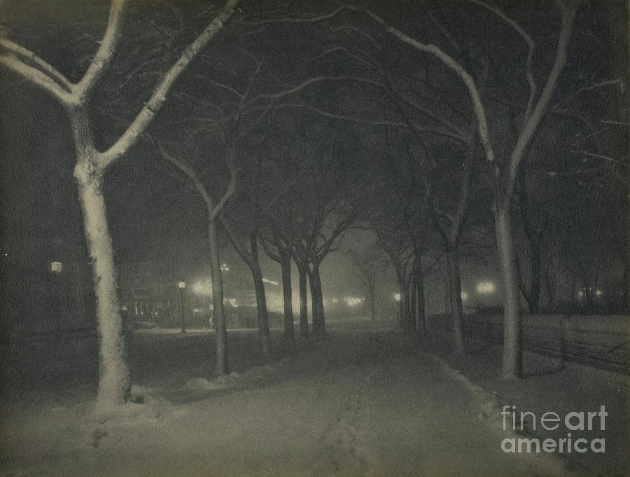 An Icy Night, New York, 1898 Photograph by Alfred Stieglitz