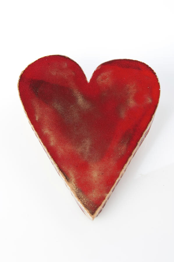 An Imperfect Ceramic Red Heart Photograph by Giorgio Majno