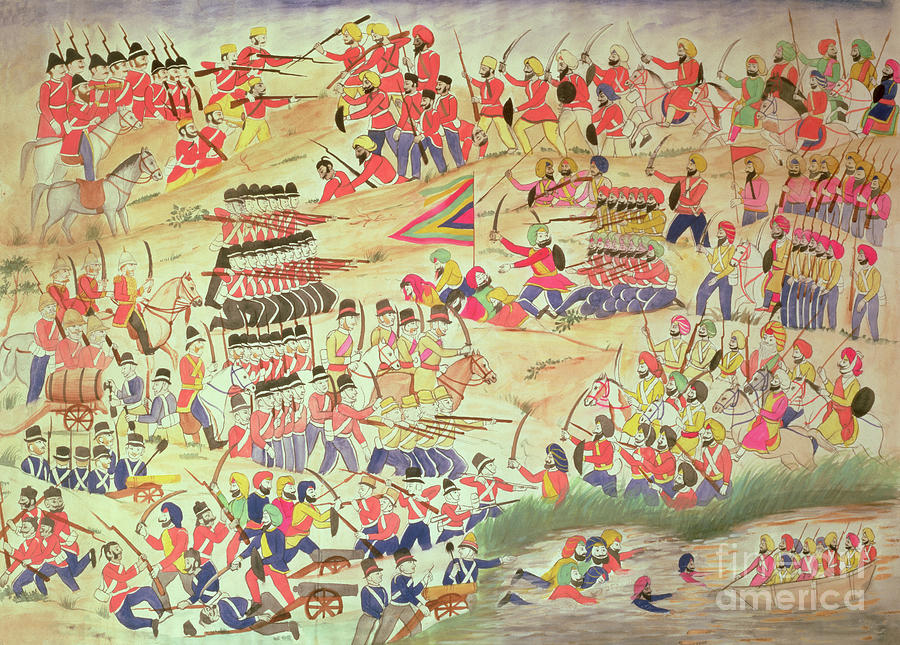 An Incident During The Sikh Wars Painting by Indian School