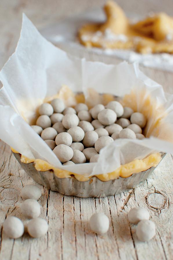 An Individual Tart Case Filled With Soya Beans For Blind Baking Photograph by Pitout, Kristen