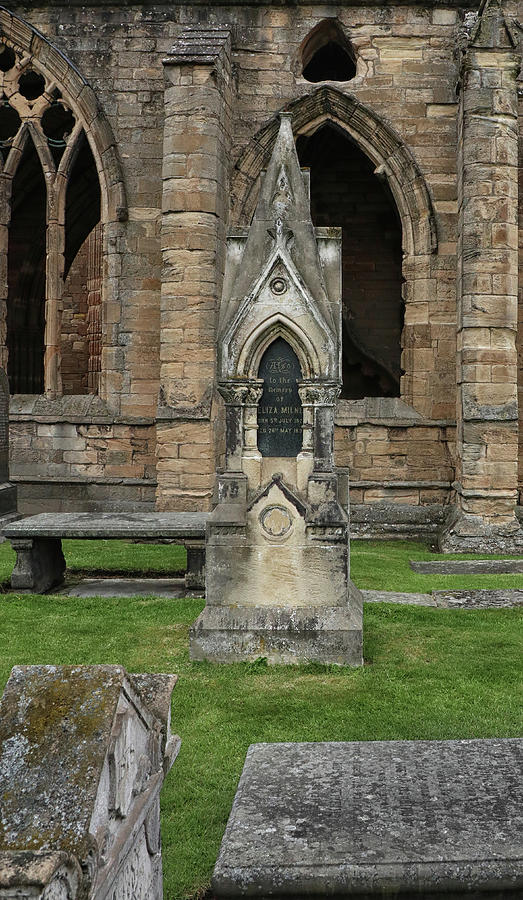 An Interesting Tombstone at Elgin Cathedral Photograph by Dave Mills