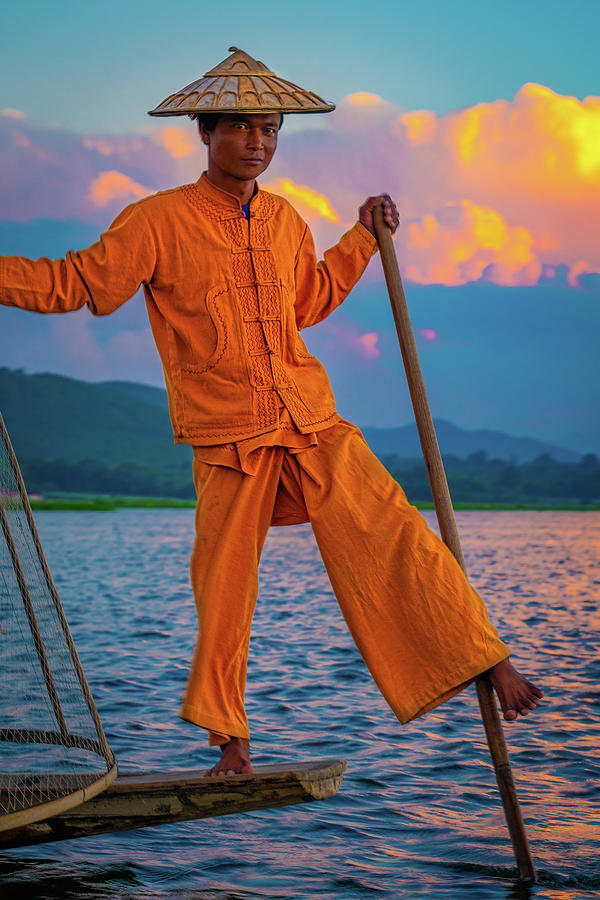 An Intha Fisherman Photograph by Chris Lord