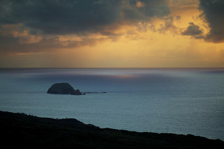 An Island Beneath Stormy Sunrise Photograph by Jason Matias