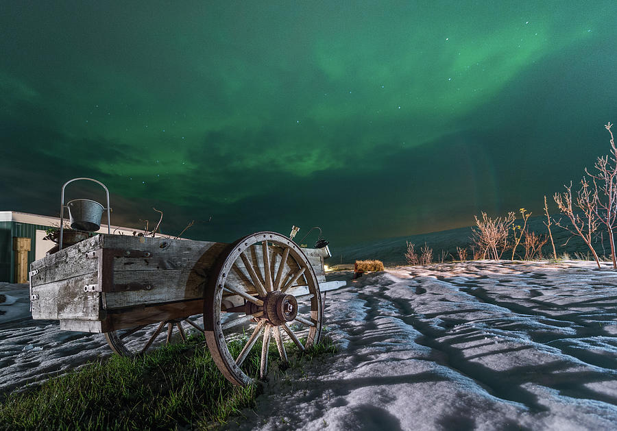 An Local Cart On Snow With Beautiful Photograph by Coolbiere Photograph