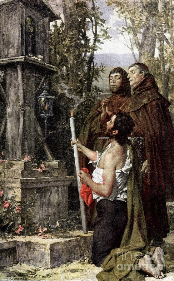 An Offering, 1889 Drawing by Print Collector
