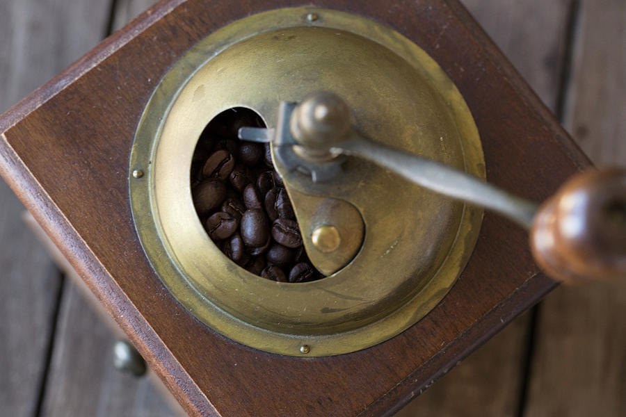 An Old Coffee Mill Seen From Above Photograph by Nicole Godt