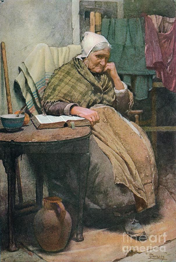 An Old Cornish Woman Drawing by Print Collector