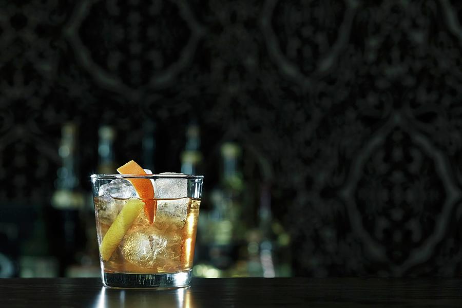 An Old Fashioned Cocktail On A Bar Photograph by Jalag / Gtz Wrage
