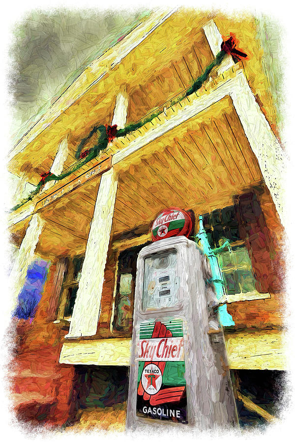 An Old Gas Pump AP Painting by Dan Carmichael