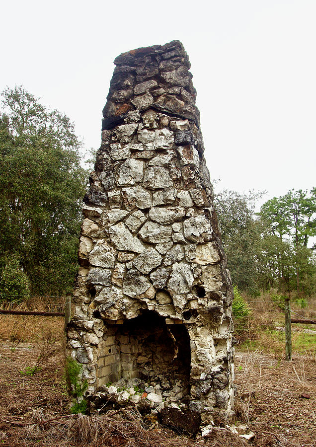An Old Stone Chimney. Photograph by L Bosco