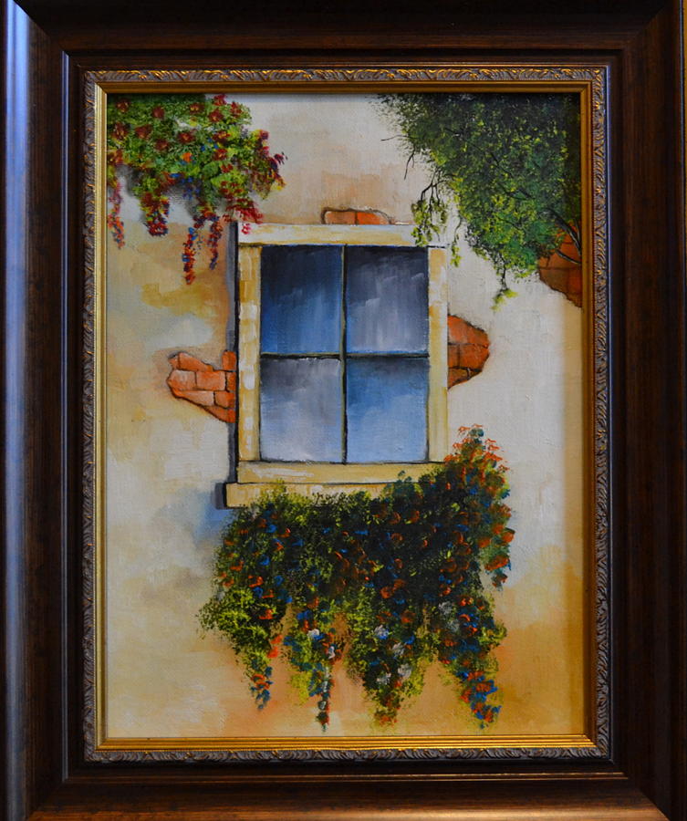 An Old Window Painting by Martin Schmidt