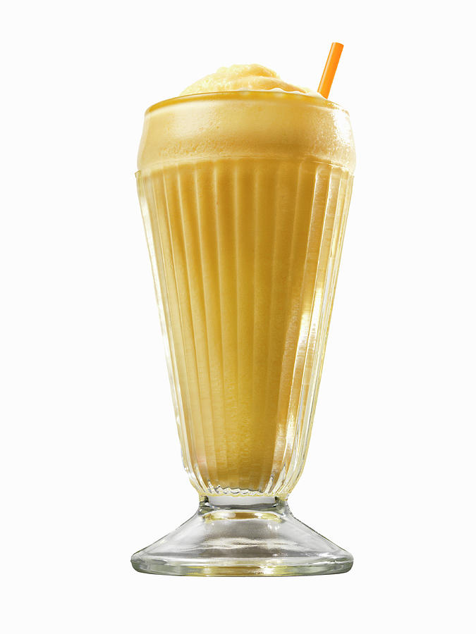 An Orange Creamsicle In A Glass With A Straw Photograph by Jim Scherer