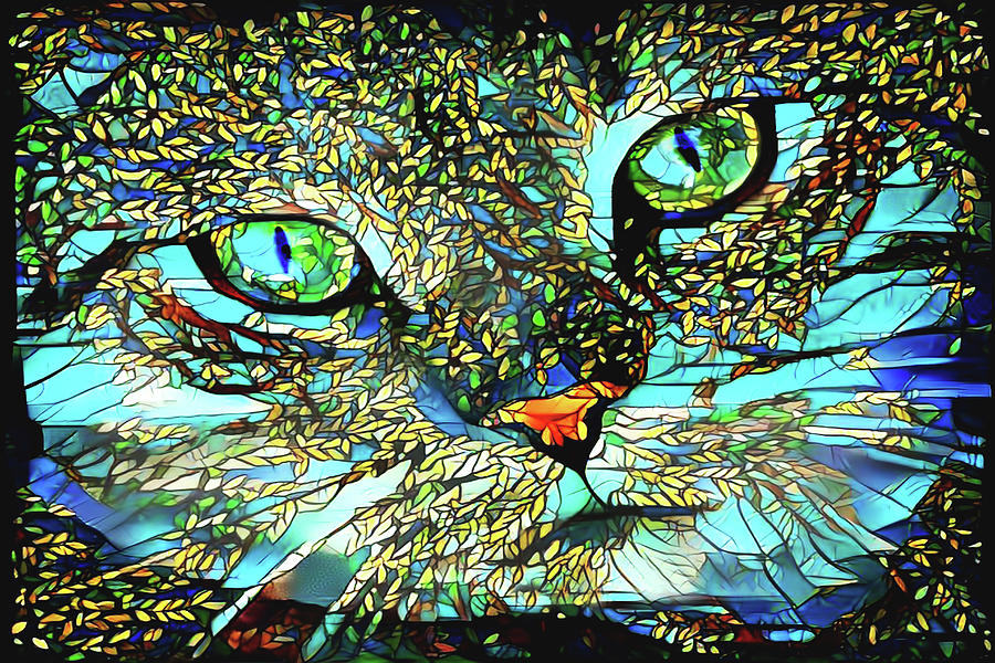 An Outdoorsy Cat Digital Art by Peggy Collins