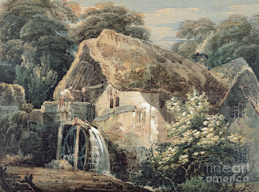 An Overshot Mill, Devon, 1797 Painting by Thomas Girtin