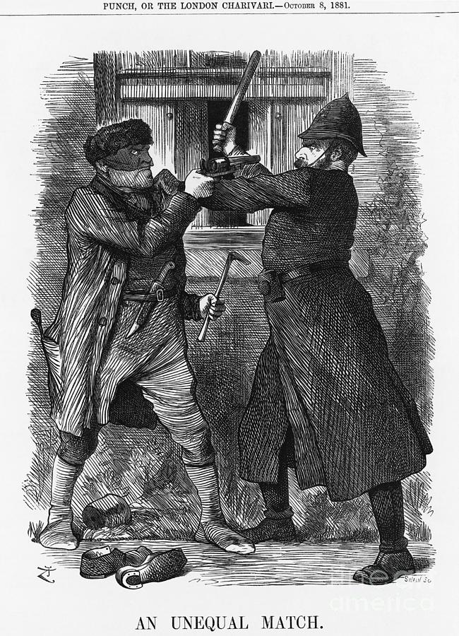 An Unequal Match, 1881. Artist Joseph Drawing by Print Collector