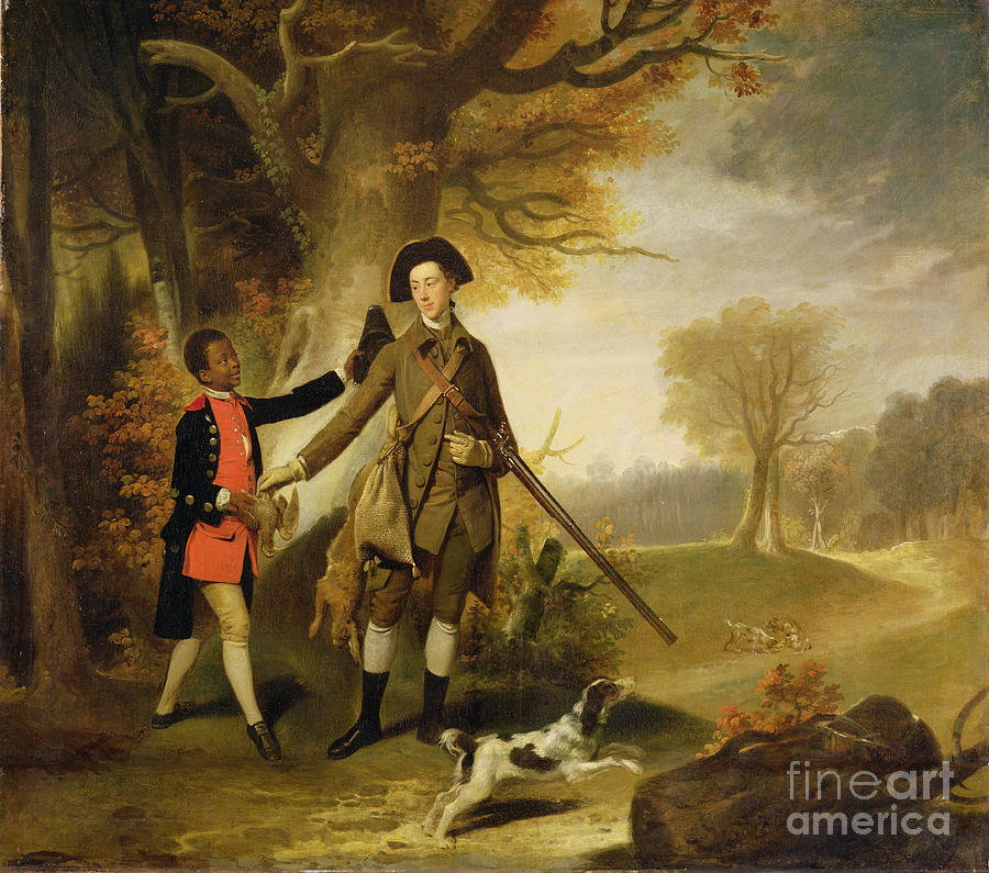 An Unknown Man, Perhaps Charles Goring Of Wiston, Out Shooting With His Servant, C.1765 Painting by Unknown Artist