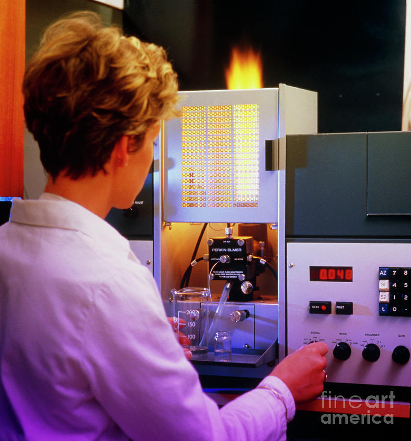 Analytical Chemistry Photograph - Analytical Chemist Using Aa Spectrometer by Geco Uk/science Photo Library