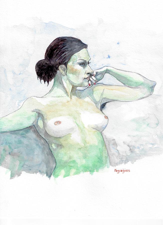 Anastasia Torso Painting by Ray Agius