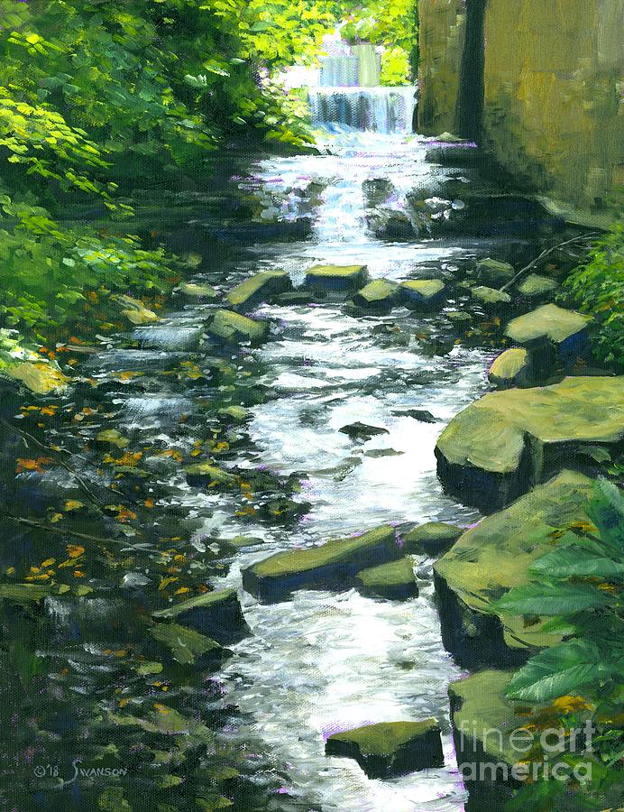 Ancaster Mill Falls Painting by Michael Swanson