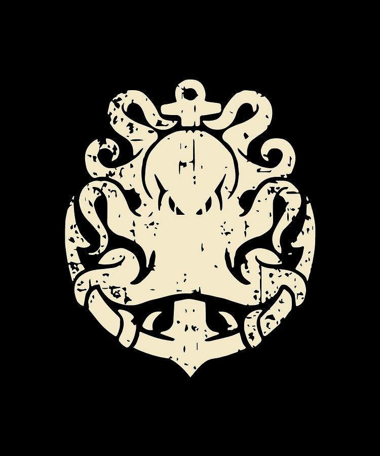 Anchor Octopus - Sailor Jerry Themed Anchor Digital Art by Oliver Lane ...