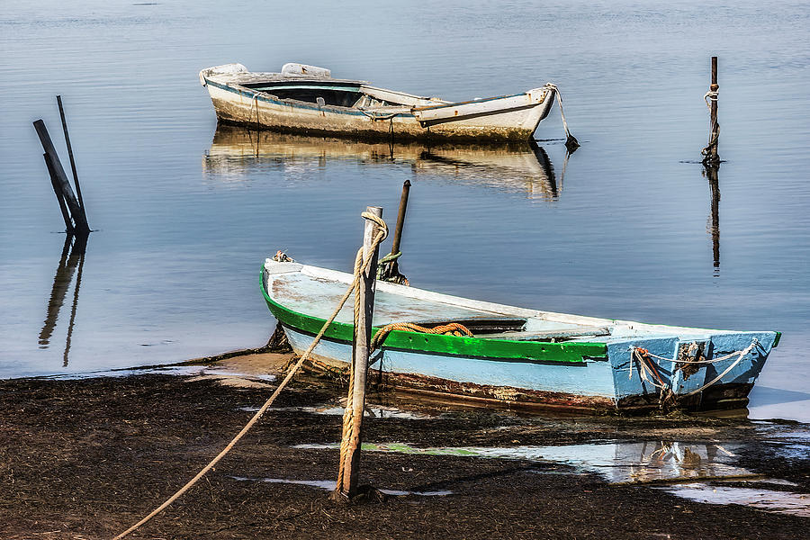 Anchored fishing boats Photograph by Wolfgang Stocker