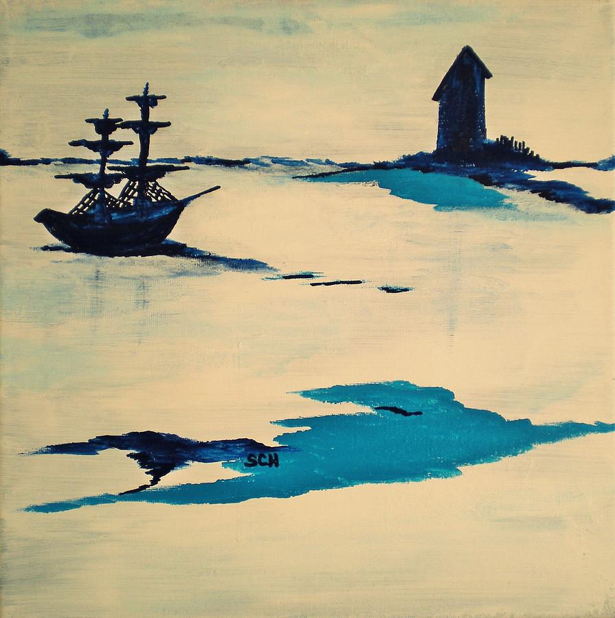 Abstract Painting - Anchored In Ice by Scott Haley Abstract Painting - Anchored In Ice by Scott Haley