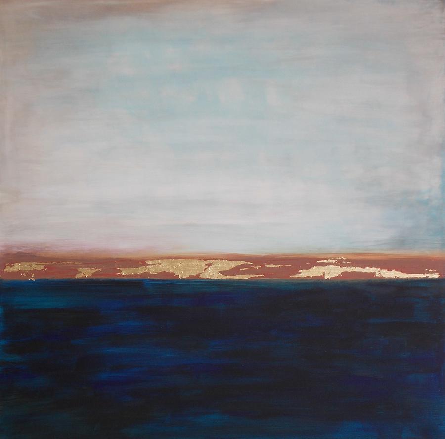 Seascape Painting - Anchors Up by Theresa Brummett Seascape Painting - Anchors Up by Theresa Brummett