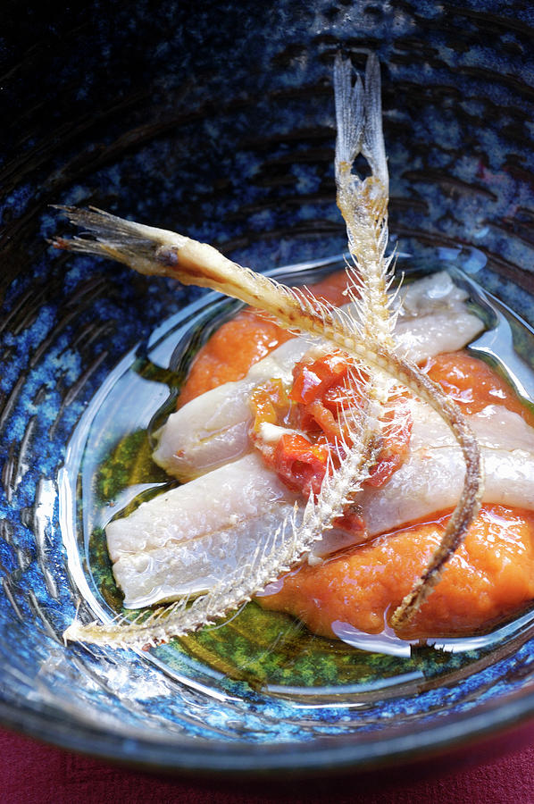 Anchovies With Gazpacho Photograph by Franco Pizzochero