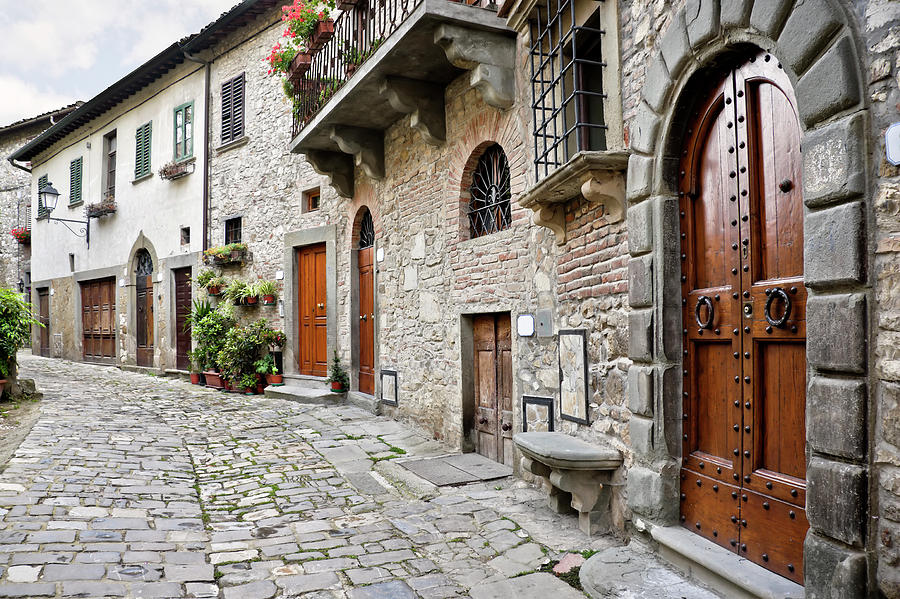 Ancient Alley With Wooden Doors In Photograph by Giorgiomagini