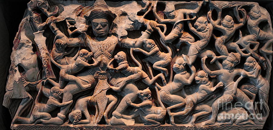 Ancient Carving Asia China Dynasty  Photograph by Chuck Kuhn
