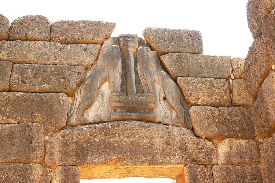 Architecture Photograph - Ancient City Of Mycenae, Lion Gate Wall by Jan Wlodarczyk