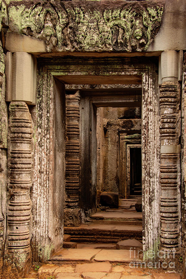 Ancient Doors at Preah Khan Temple Photograph by Bob Phillips