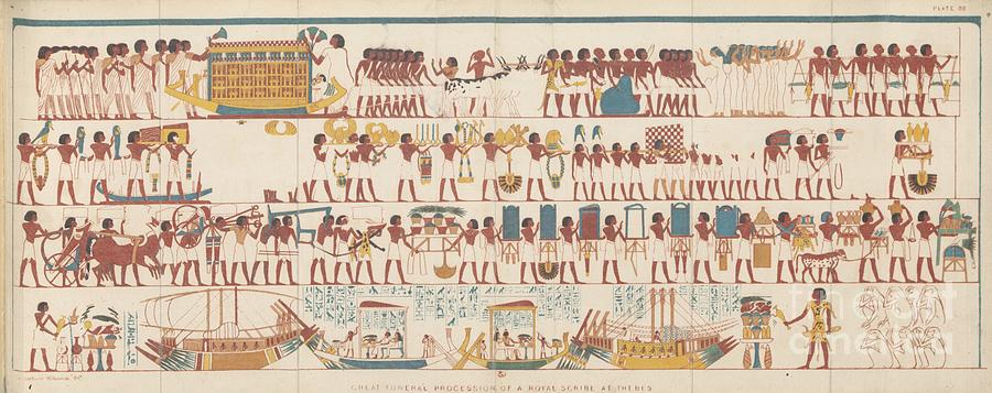 Ancient Egyptians 19th Century Illustration Digital Art
