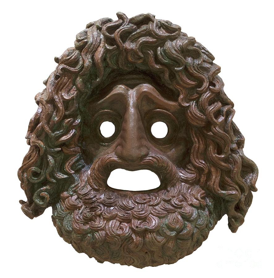 Ancient Greek Tragic Mask Photograph by David Parker/science Photo Library